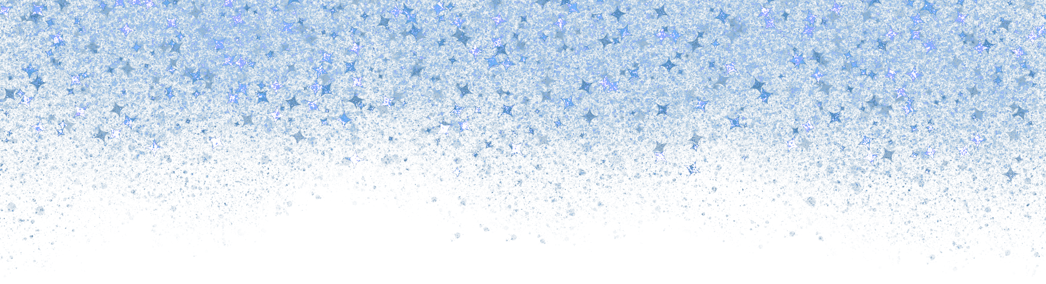 Blue Glitter Stars Border